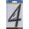 Hillman HILLMAN 6 in. Reflective Black Plastic Nail-On Number 4 1 pc, PK3 844814 - alternate 4